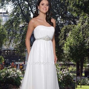 Holly christine ivory wedding dress empire waist